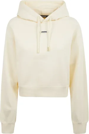 Jacquemus Sweatshirts & Hoodies, Dames, , M, Katoen, Logo Borst Sweatshirt