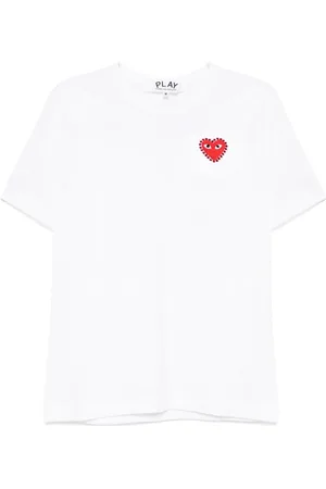 Comme des Garçons Tops, Dames, Wit, S, Stijlvolle T-shirts en Polos Collectie