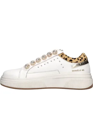 Emanuélle vee Schoenen, Dames, Wit, 38 EU, Leer, Sneakers Wit