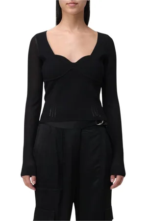 Simkhai Tops, Dames, Zwart, S, Rayon, Elegant Sweetheart Neck Top