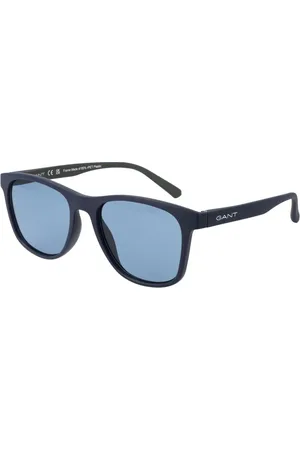 GANT Accessoires, Heren, Zwart, ONE Size, Blauwe Vierkante Zonnebril Mannen