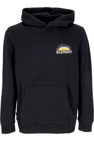 Element Sweatshirts & Hoodies, Heren, Blauw, XL, Katoen, Zwarte Flint Hoodie met Aangepast Logo