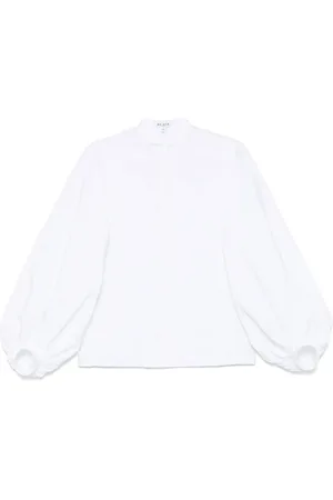 Alaïa Blouses & Shirts, Dames, Wit, S, Katoen, Witte Ballon Shirt