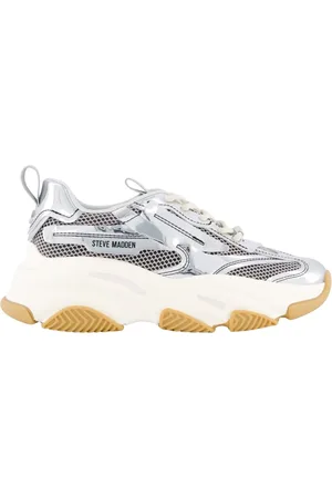 Steve Madden Schoenen, Dames, Grijs, 37 EU, Metallic Sneaker Possession-E