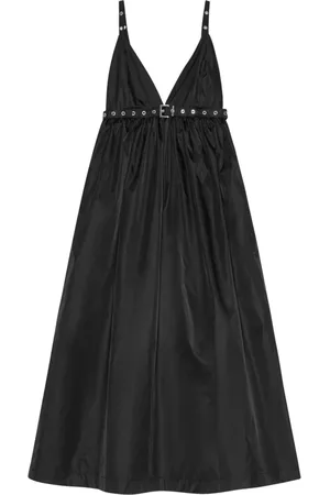 Ganni Kleedjes, Dames, Zwart, M, Zwarte Jurk Collectie
