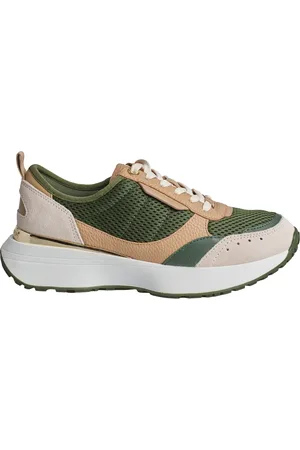 Michael Kors Schoenen, Dames, Veelkleurig, 36 EU, Leer, Mesh Flynn Sneakers met Metallic Details