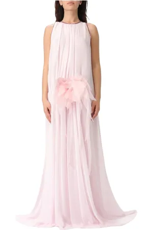 GENNY Kleedjes, Dames, Roze, XS, Roze Mouwloze Midi Jurk met Rits