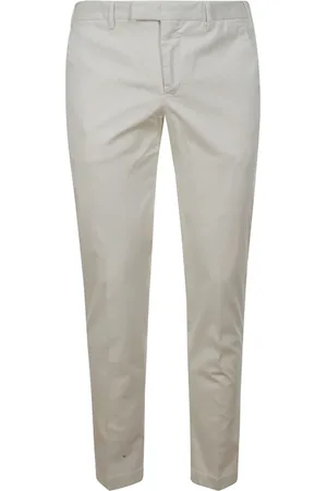PT Torino Broeken, Heren, Wit, L, Witte Lyocell Maatwerk Broek