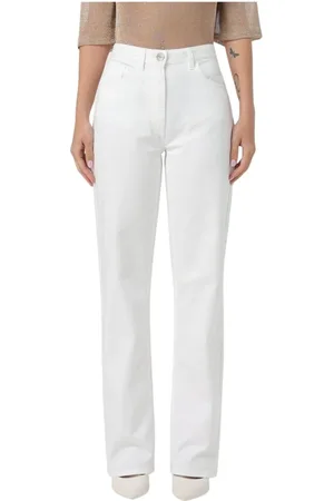 MVP Wardrobe Jeans, Dames, Wit, 2Xs, Moderne Witte Straight-Leg Jeans