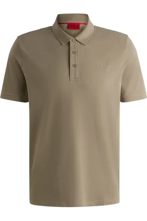 HUGO BOSS Tops, Heren, Bruin, L, Katoen, Heren Polo Shirt Bruin