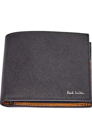 Paul Smith Accessoires, Heren, Zwart, ONE Size, Leer, Mini Commuter Portemonnee met Muntvak