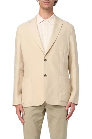 Paul Smith Jassen, Heren, , L, Linnen, Linnen Blazer met Zakken