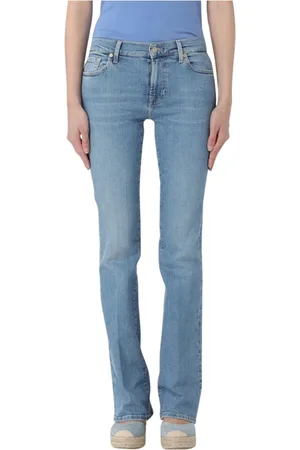 7 for all Mankind Jeans, Dames, Blauw, S, Katoen, Klassieke Bootcut Jeans
