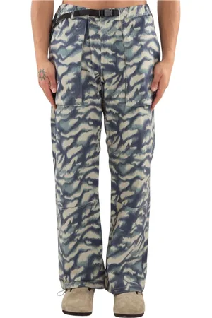 Garment Workshop Broeken, Heren, Veelkleurig, S, Camo Utility Pants met Riem