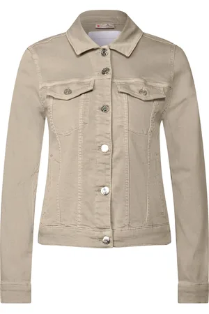 Street one Jassen, Dames, , XL, Denim, Denim jack met overhemdkraag en zakken