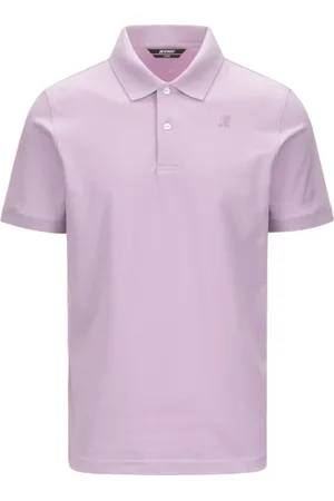 K-Way Tops, Heren, Paars, S, Katoen, Polo Shirt Korte Mouw Violet