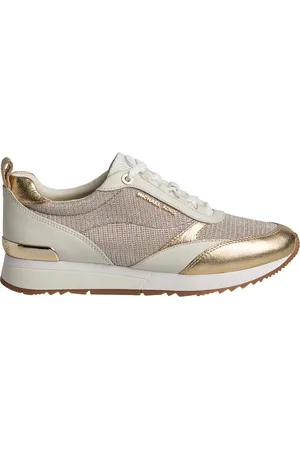 Michael Kors Schoenen, Dames, , 41 1/2 EU, Leer, Luxe Lage Sneakers met Kettinggaas