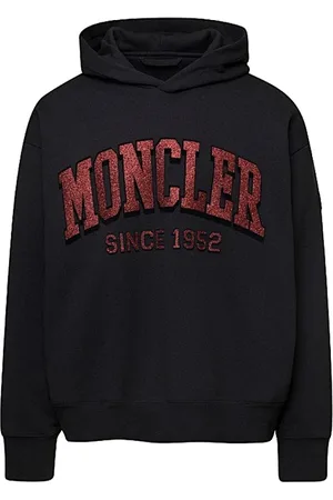 Moncler Sweatshirts & Hoodies, Heren, Zwart, XL, Katoen, Stijlvolle Sweatshirt voor Mannen