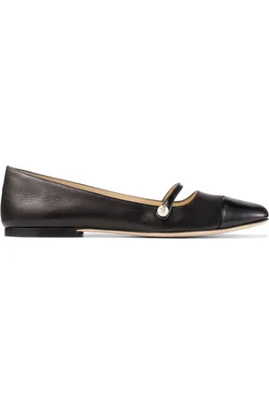 Jimmy Choo Schoenen, Dames, Zwart, 36 EU, Leer, Elisa Ballerina`s