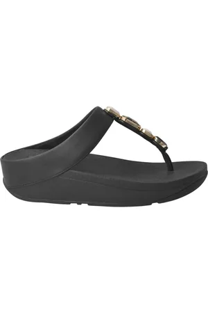 FitFlop Schoenen, Dames, Zwart, 38 EU, Elegante Teenslippers Model