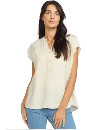 2-Biz Blouses & Shirts, Dames, , L, Stijlvolle Blouse met V-Hals Kraag