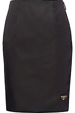 Prada Rokken, Dames, Zwart, M, Polyester, Stijlvolle Rok voor Vrouwen