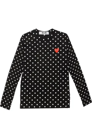 Comme des Garçons Tops, Heren, Zwart, S, Katoen, Polka Dot T-Shirt