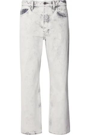 HUGO BOSS Jeans, Heren, Wit, W30, Katoen, Gewassen katoenen herenjeans met logo