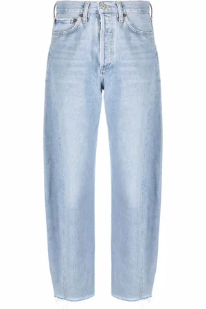 AGOLDE Jeans, Dames, Blauw, W25, Katoen, Heldere Blauwe Wide Leg Jeans