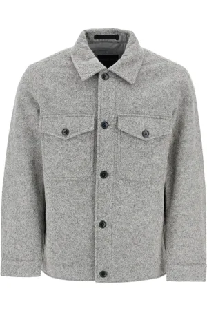 Woolrich Jassen, Heren, Grijs, M, Wol, Stijlvolle Jas voor Alle Gelegenheden