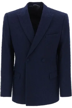 Dior Jassen, Heren, Blauw, L, Stijlvolle jas voor elke gelegenheid