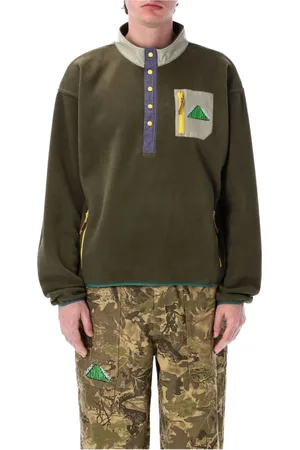 Brain Dead Sport, Heren, Groen, M, Polyester, Fleece Pullover Jas