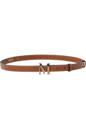 Max Mara Accessoires, Dames, Bruin, L, Bruin leren taille riem