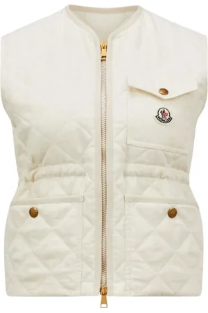 Moncler Pakken, Dames, Wit, S, Gewatteerd Dons Gilet in Wit