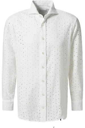 Baldessarini Overhemden, Heren, Wit, XL, Hugh Herenshirt in Klassieke Stijl