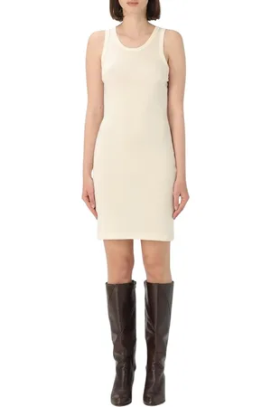 Helmut Lang Kleedjes, Dames, , S, Katoen, Elegante Mouwloze Jurk