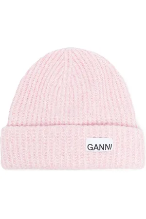 Ganni Accessoires, Dames, Roze, ONE Size, Stijlvolle Hoeden Collectie