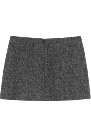 Pinko Rokken, Dames, Grijs, M, Tweed, Grijze Tweed A-lijn Mini Rok