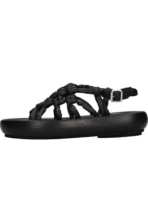 Patrizia Bonfanti Schoenen, Dames, Zwart, 37 EU, Leer, Sandalen Zwart