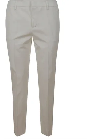 PT Torino Broeken, Dames, Wit, S, Leer, Witte zomerbroek voor elegante looks