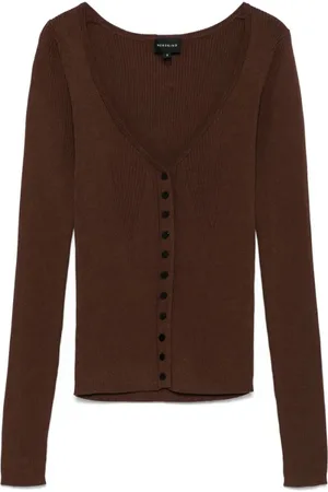 Herskind Truien, Dames, Bruin, M, Gebreide blouse voor vrouwen