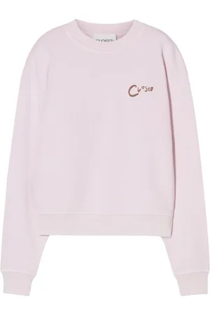 Closed Sweatshirts & Hoodies, Dames, Roze, XL, Katoen, Geborduurde Katoenen Sweatshirt