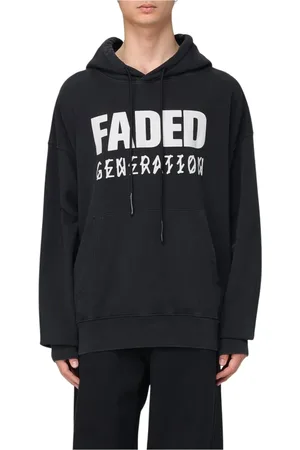 44 Label Group Sweatshirts & Hoodies, Heren, Zwart, L, Zwarte Crewneck Sweatshirt met Geribbelde Zoom