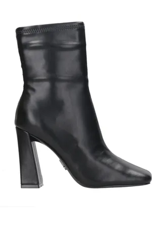 Steve Madden Schoenen, Dames, Zwart, 38 EU, Leer, Zwarte Nep Leren Ritslaarzen