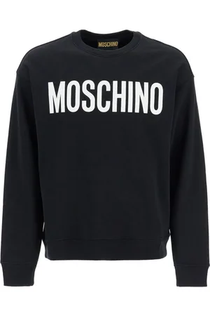 Moschino Sweatshirts & Hoodies, Heren, Zwart, 2Xl, Katoen, Logo Crewneck Sweatshirt