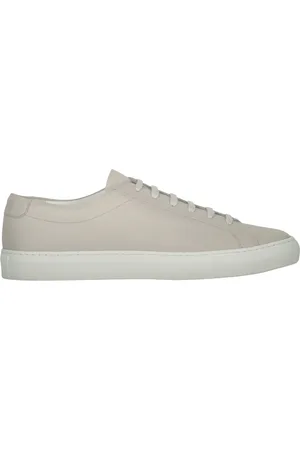 MOORER Schoenen, Heren, Grijs, 44 EU, Leer, Leren sneakers met logodetail