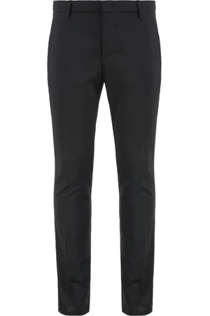 Dondup Broeken, Heren, Zwart, W31, Wol, Wollen broek met zakken