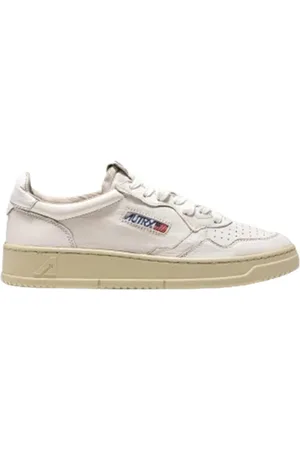 Autry Schoenen, Heren, Wit, 40 EU, Katoen, Vintage lage witte leren sneakers