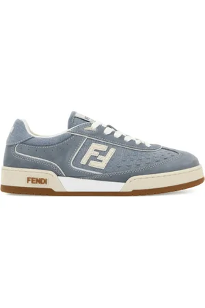 Fendi Schoenen, Dames, Blauw, 39 EU, Suède, Blauwe Match Veterschoenen