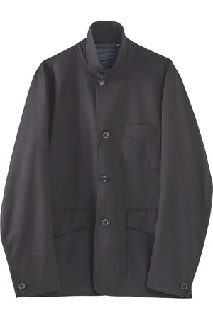 Paul Smith Jassen, Heren, Zwart, L, Wol, Waterdichte Wollen Jas Green Storm System